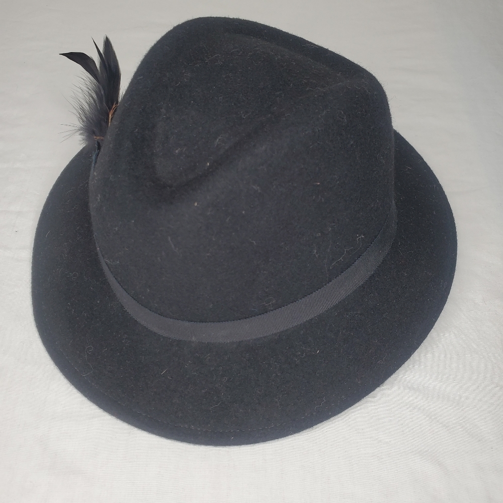 *) Lancaster Wool Hat With Array Of Feathers Vint… - image 3